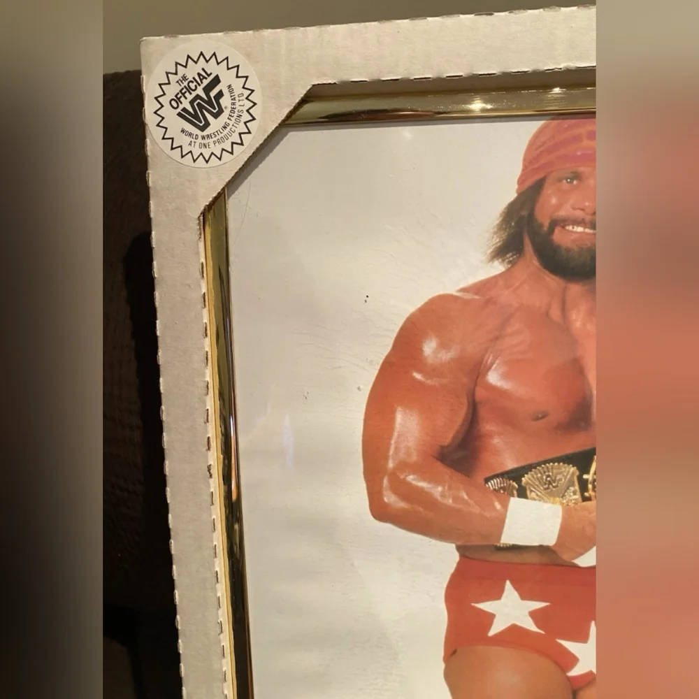 Rare 1988 Titan WWF  Macho Man  16”x 20” Framed Poster In Original Packaging! - Picture 5 of 9